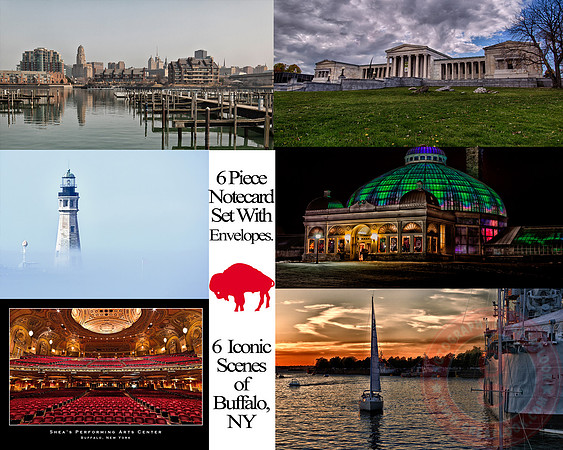 Buffalo NY 6 Piece Notecard Set